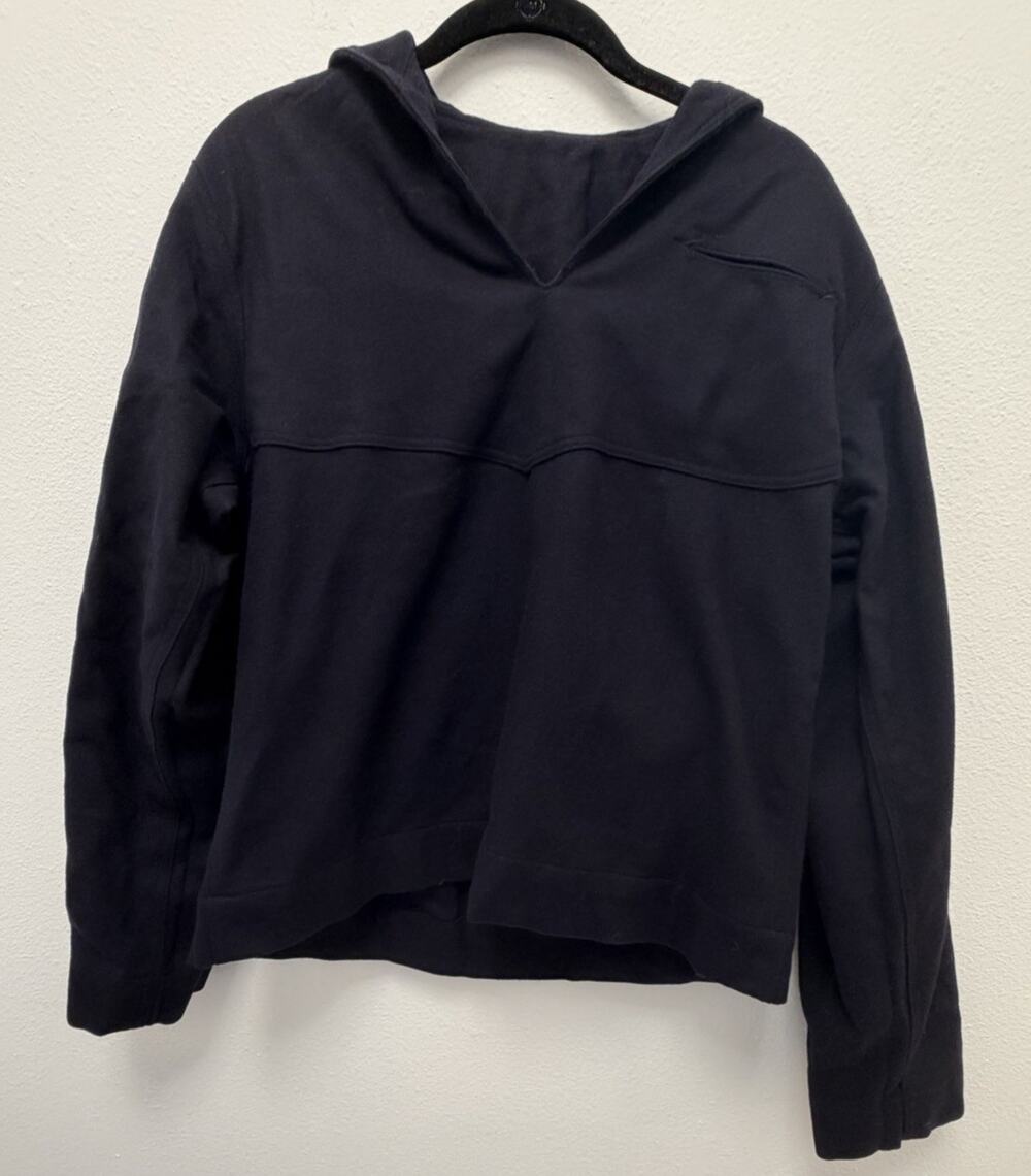Vintage US Military Wool Pullover Liner Jacket Blue Undress Hooded 40R